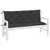 Produktbild 4 för Bänkdynor för trädgården 2st svart 150x50x7cm oxfordtyg
