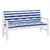 Produktbild 4 för Bänkdynor 2 st blå&vit randig 150x50x7 cm tyg