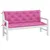 Produktbild 4 för Bänkdynor 2 st rosa 150x50x7 cm tyg