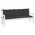 Produktbild 4 för Bänkdynor för trädgården 2st svart 180x50x7cm oxfordtyg