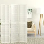Rumsavdelare med 3 paneler japansk stil 120x170 cm vit