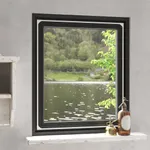 Magnetiskt insektsnät för fönster vit 100x120 cm