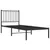 Produktbild 3 för Sängram med huvudgavel metall svart 75x190 cm