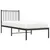 Produktbild 4 för Sängram med huvudgavel metall svart 75x190 cm