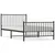 Produktbild 2 för Sängram med huvudgavel och fotgavel svart metall 107x203 cm