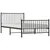Produktbild 4 för Sängram med huvudgavel och fotgavel svart metall 107x203 cm