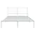 Produktbild 6 för Sängram med huvudgavel metall vit 135x190 cm