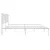 Produktbild 7 för Sängram med huvudgavel metall vit 135x190 cm