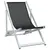 Produktbild 3 för Strandstolar hopfällbara 2 st svart aluminium och textilen