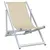 Produktbild 3 för Strandstolar hopfällbara 2 st gräddvit aluminium och textilen