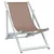Produktbild 3 för Strandstolar hopfällbara 2 st brun aluminium och textilen