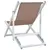 Produktbild 6 för Strandstolar hopfällbara 2 st brun aluminium och textilen