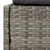 Produktbild 8 för Solsäng med hopfällbart tak grå 200x114x128 cm konstrotting