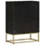 Produktbild 5 för Skänk med 2 dörrar svart & guld 55x30x75 cm massivt mangoträ
