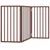 Produktbild 6 för Hundgrind hopfällbar 3 paneler brun 150 cm poppel