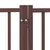 Produktbild 9 för Hundgrind med dörr vikbar 4 paneler brun 320 cm massivt granträ