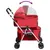 Produktbild 6 för Hopfällbar hundvagn dubbel röd 83x48x97 cm oxfordtyg