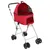 Produktbild 8 för Hopfällbar hundvagn dubbel röd 83x48x97 cm oxfordtyg