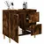 Produktbild 4 för Badrumsskåp rökfärgad ek 65x33x60 cm konstruerat trä