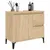 Produktbild 5 för Badrumsskåp sonoma-ek 65x33x60 cm konstruerat trä