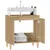 Produktbild 5 för Tvättställsskåp sonoma-ek 58x33x60 cm konstruerat trä