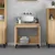 Produktbild 3 för Tvättställsskåp sonoma-ek 58x33x60 cm konstruerat trä