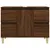 Produktbild 5 för Tvättställsskåp brun ek 80x33x60 cm konstruerat trä