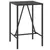 Produktbild 2 för Barbord med glasskiva svart 70x70x110 cm konstrotting
