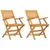 Produktbild 2 för Hopfällbara trädgårdsstolar 2 st 55x62x90 cm massiv teak