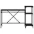 Produktbild 5 för Skrivbord med hyllor svart 135x50x90 cm konstruerat trä&järn