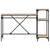 Produktbild 5 för Skrivbord med hyllor sonoma-ek 135x50x90cm konstruerat trä&järn