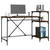 Produktbild 4 för Skrivbord m. hyllor rökfärgad 135x50x90cm konstruerat trä&järn