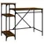 Produktbild 2 för Skrivbord m. hyllor rökfärgad 105x50x90cm konstruerat trä&järn