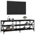 Produktbild 4 för TV-bord svart 140x40x50 cm konstruerat trä
