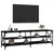 Produktbild 4 för TV-bänk svart 160x40x50 cm konstruerat trä
