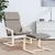 Produktbild 3 för Fotpall taupe 51x41x40 cm tyg