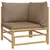 Produktbild 4 för Loungegrupp 6 delar taupe dynor bambu