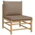 Produktbild 5 för Loungegrupp 6 delar taupe dynor bambu