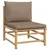 Produktbild 5 för Loungegrupp 11 delar taupe dynor bambu