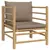 Produktbild 6 för Loungegrupp 12 delar taupe dynor bambu