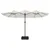Produktbild 5 för Parasoll dubbelt med LED 449x245 cm sandvit