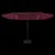 Produktbild 6 för Parasoll dubbelt med LED vinröd 449x245 cm