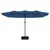 Produktbild 5 för Parasoll dubbelt med LED azurblå 449x245 cm
