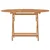 Produktbild 3 för Hopfällbart trädgårdsbord Ø 120x75 cm massiv teak