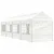 Produktbild 2 för Paviljong med tak vit 8,92x2,28x2,69 m polyeten
