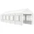 Produktbild 2 för Paviljong med tak vit 11,15x2,28x2,69 m polyeten