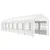 Produktbild 2 för Paviljong med tak vit 15,61x2,28x2,69 m polyeten