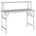 Arbetsbord med överhylla 120x60x115 cm rostfritt stål