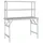 Arbetsbord med överhylla 120x60x145 cm rostfritt stål