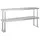 Arbetsbord med överhylla 120x60x145 cm rostfritt stål